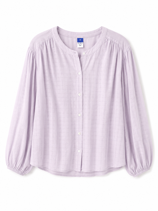 W Women's Textured Button-Front Blouse