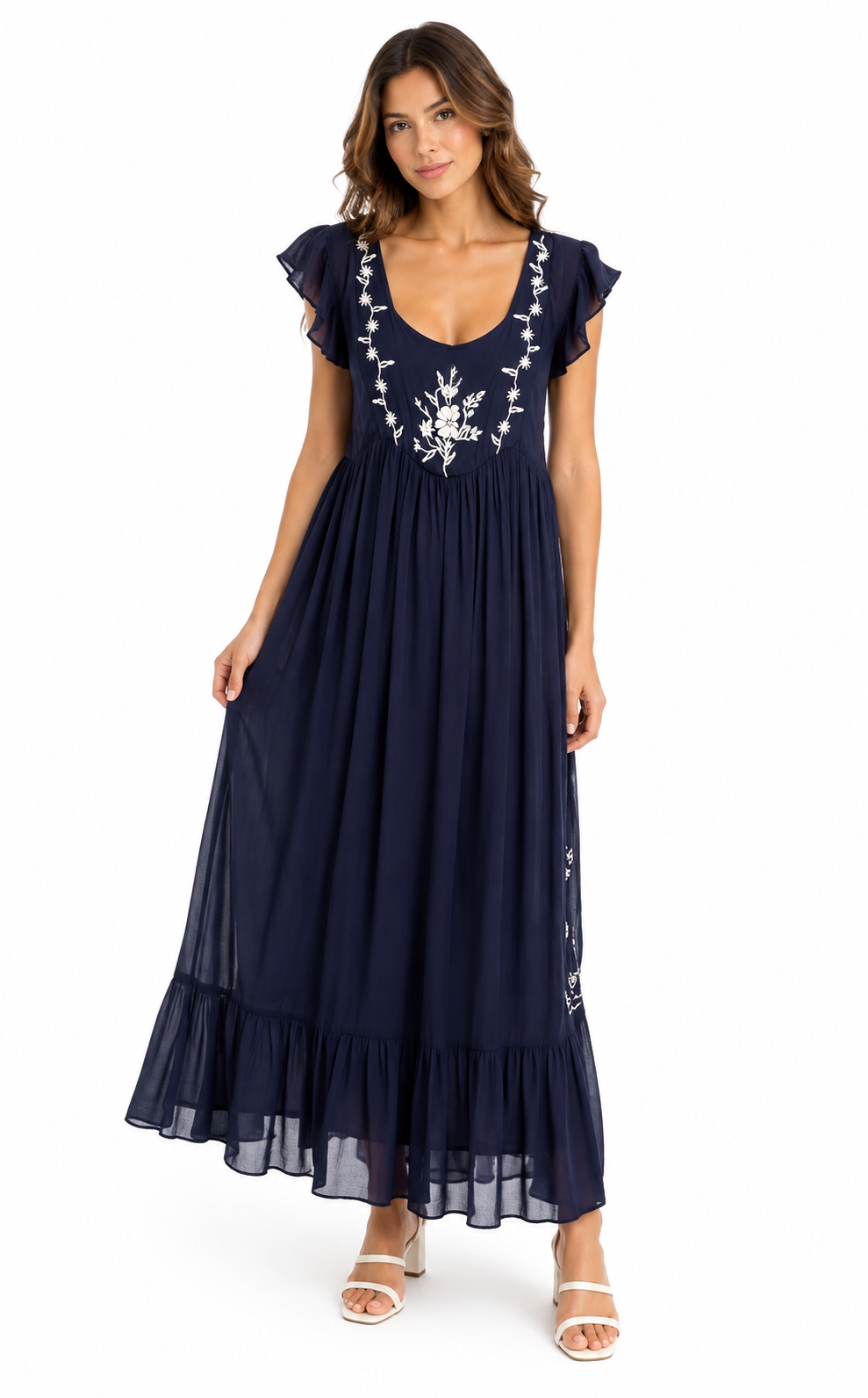 Women's Embroidered Maxi Dress – Wallis – Product Description