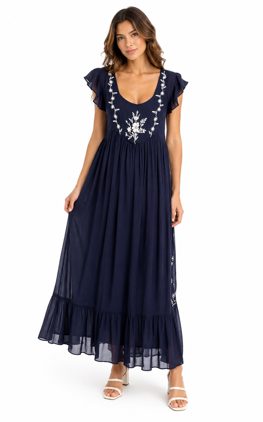 Women's Embroidered Maxi Dress – Wallis – Product Description