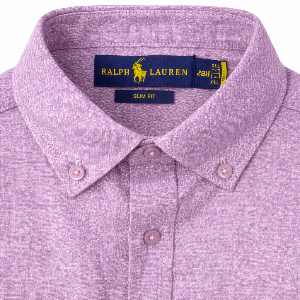 Polo Ralph Lauren Textured Shirt – Light Purple (Slim Fit)