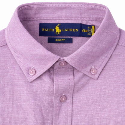 Polo Ralph Lauren Textured Shirt – Light Purple (Slim Fit)