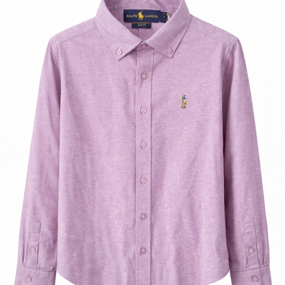 Polo Ralph Lauren Textured Shirt – Light Purple (Slim Fit)