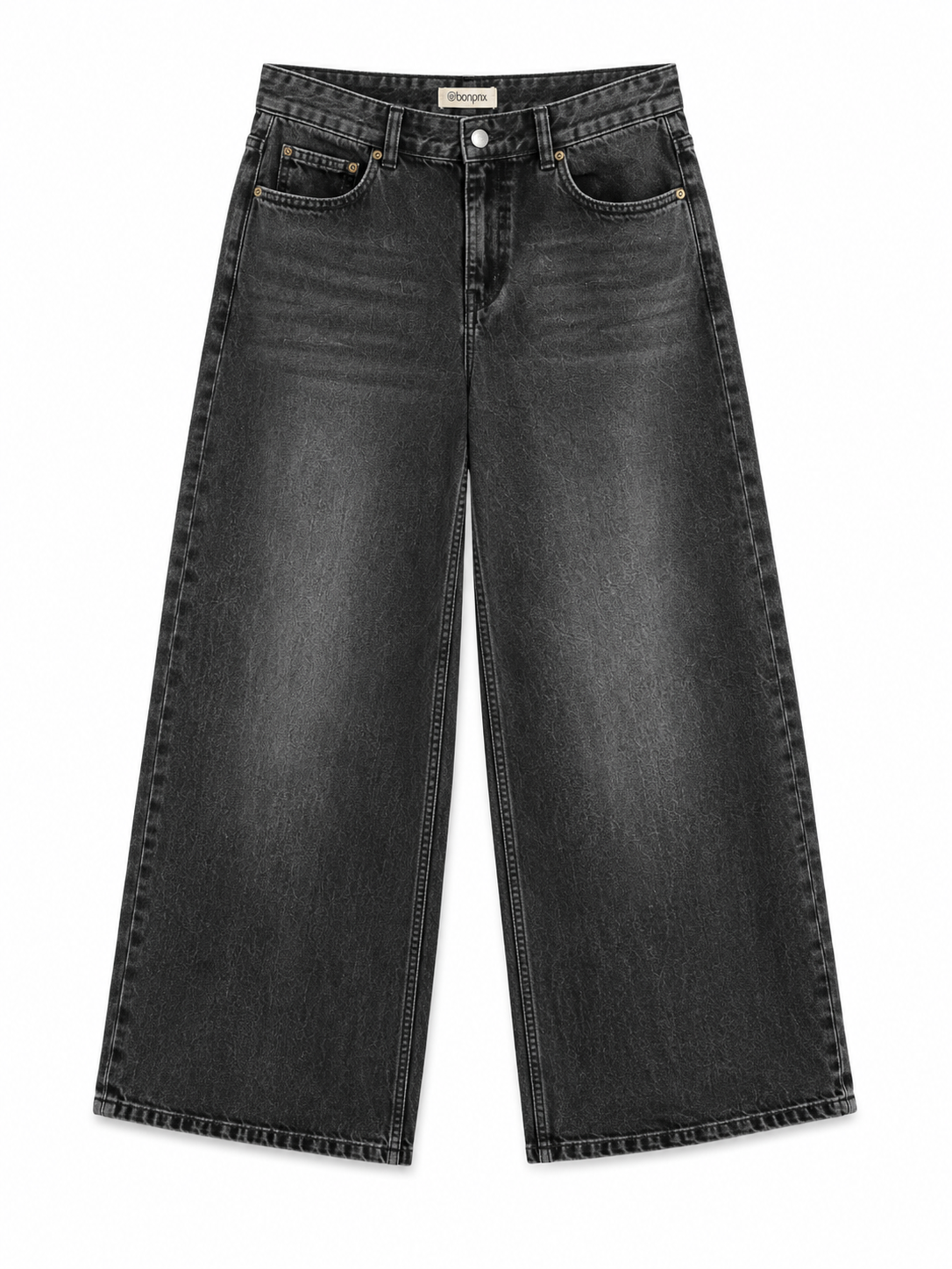 Bonprix Washed Black Wide Leg Jeans