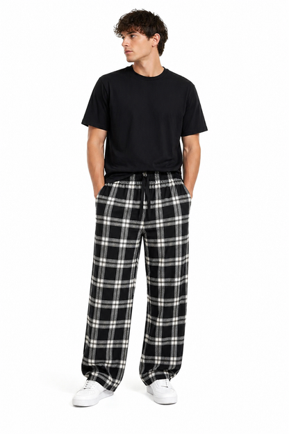 George Black Checkered Lounge Pants