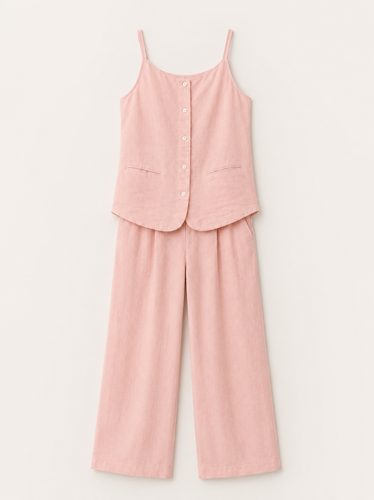 Free-Est Linen Blend Matching Set