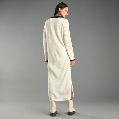 Max Cable-Knit Sweater Dress – Cream