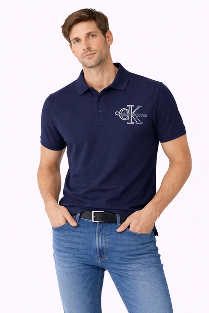 Calvin Klein Navy Logo Polo (CK Graphic Edition)