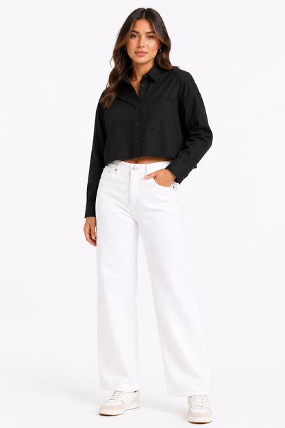 Brands Club Cropped Shirt – Product Description