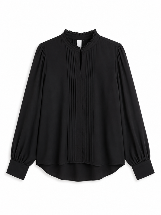 Black Pleated Blouse