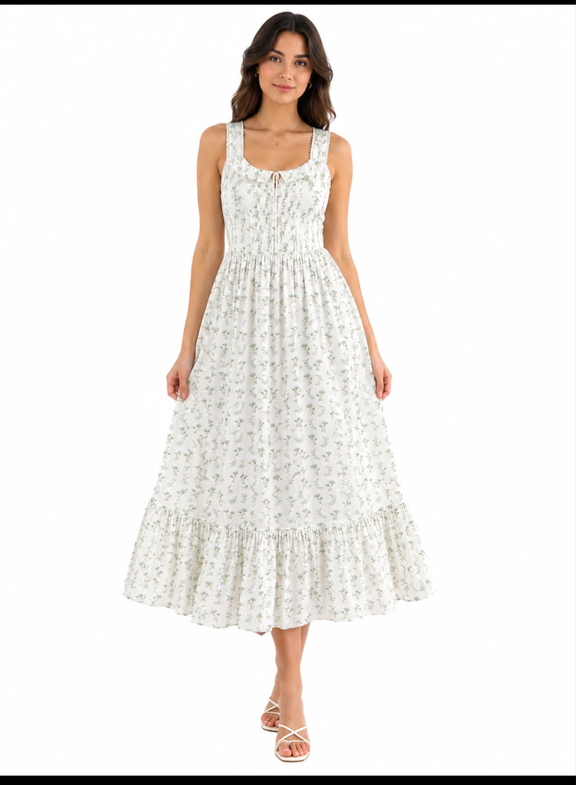 American Eagle Floral Smocked Midi Dress – Product Description
