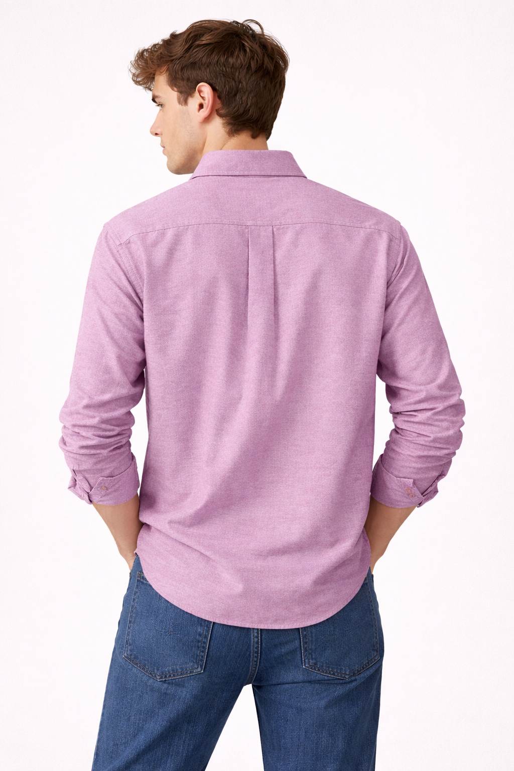 Polo Ralph Lauren Textured Shirt – Pink (Slim Fit)