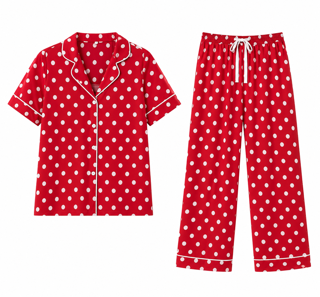 Rose & Lee Red Polka Dot Pajama Set