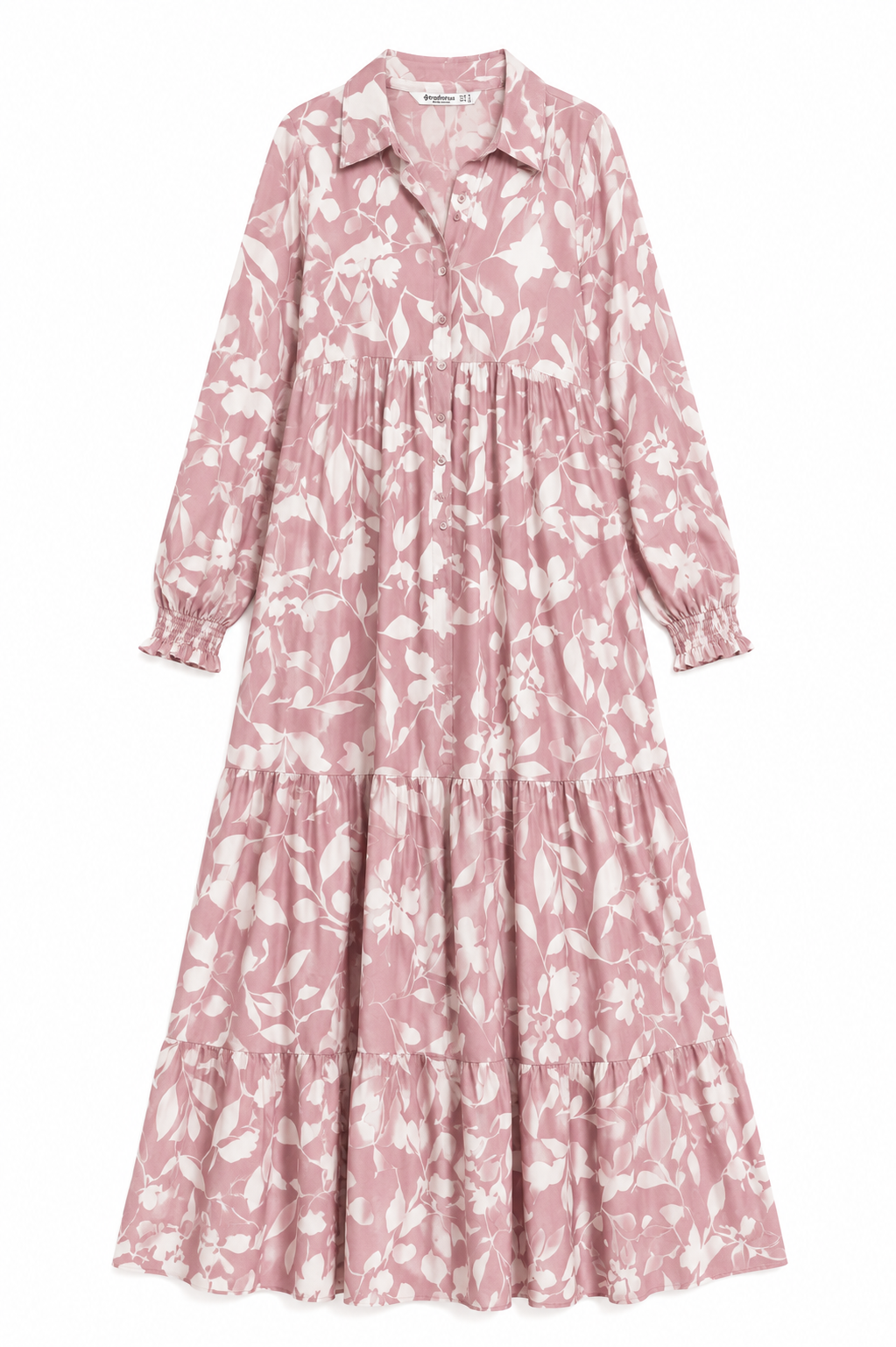 Stradivarius Floral Tiered Maxi Dress – Product Description