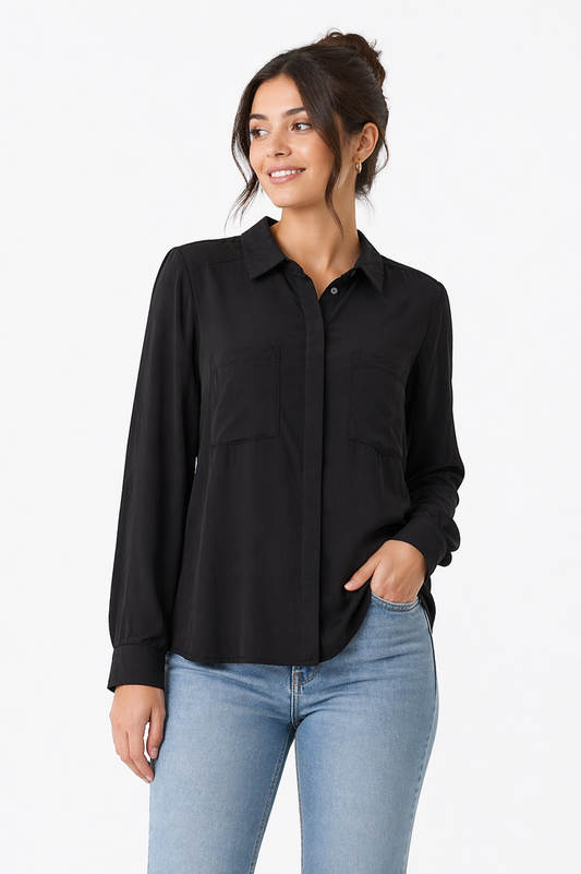 Sinsay Black Button-Up Shirt