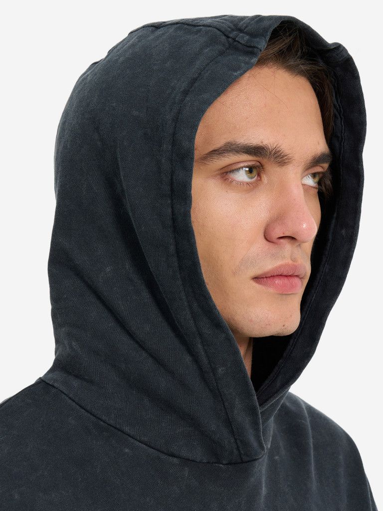 Unisex Kappa washed hoodie (black/charcoal)