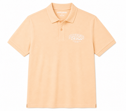 Classic Jack & Jones polo shirt in a soft peach