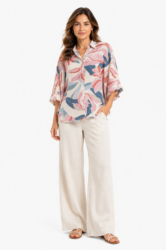 Primark Floral Print Relaxed Shirt