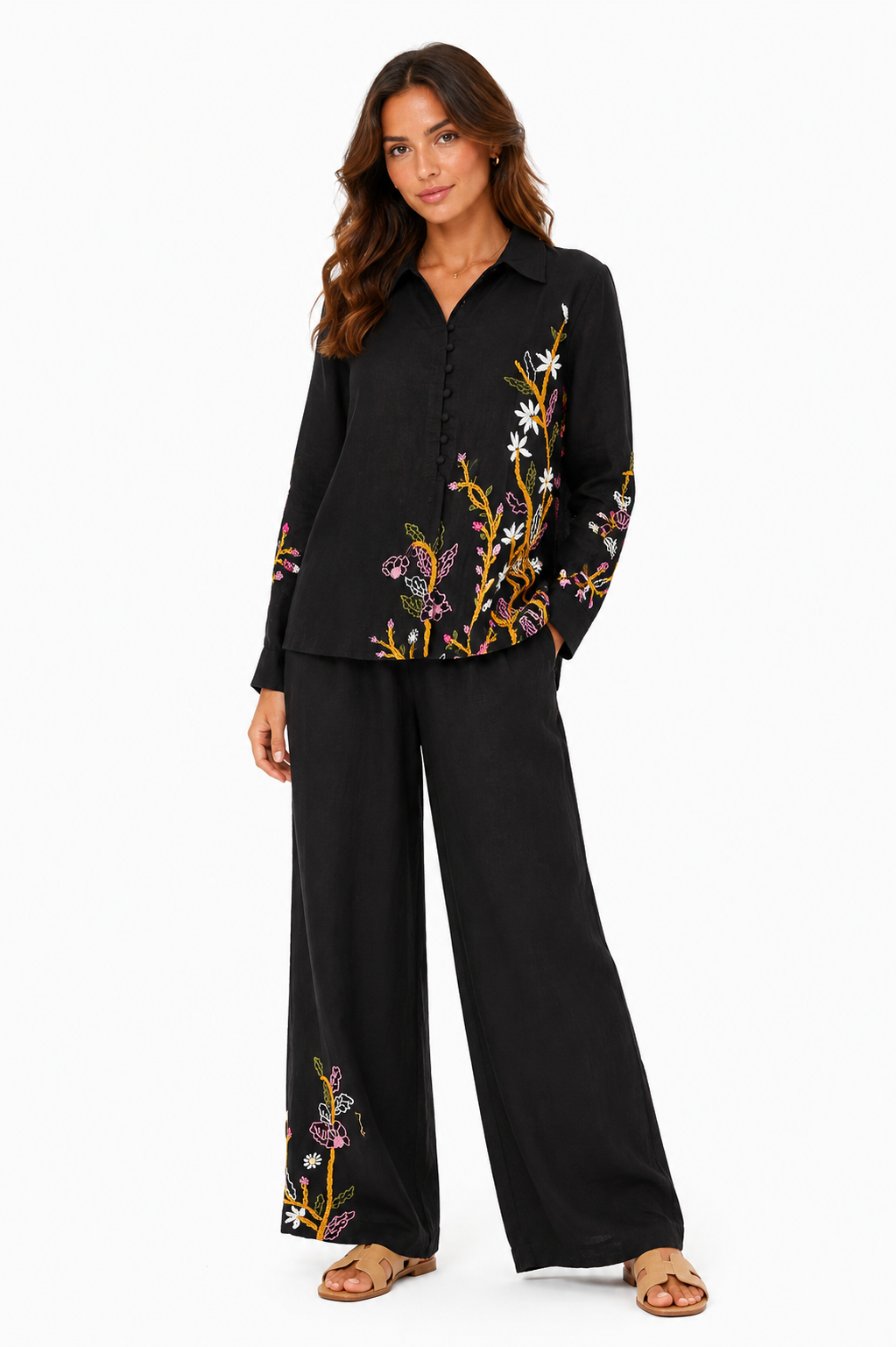 Mango Embroidered Two-Piece Set – Product Description