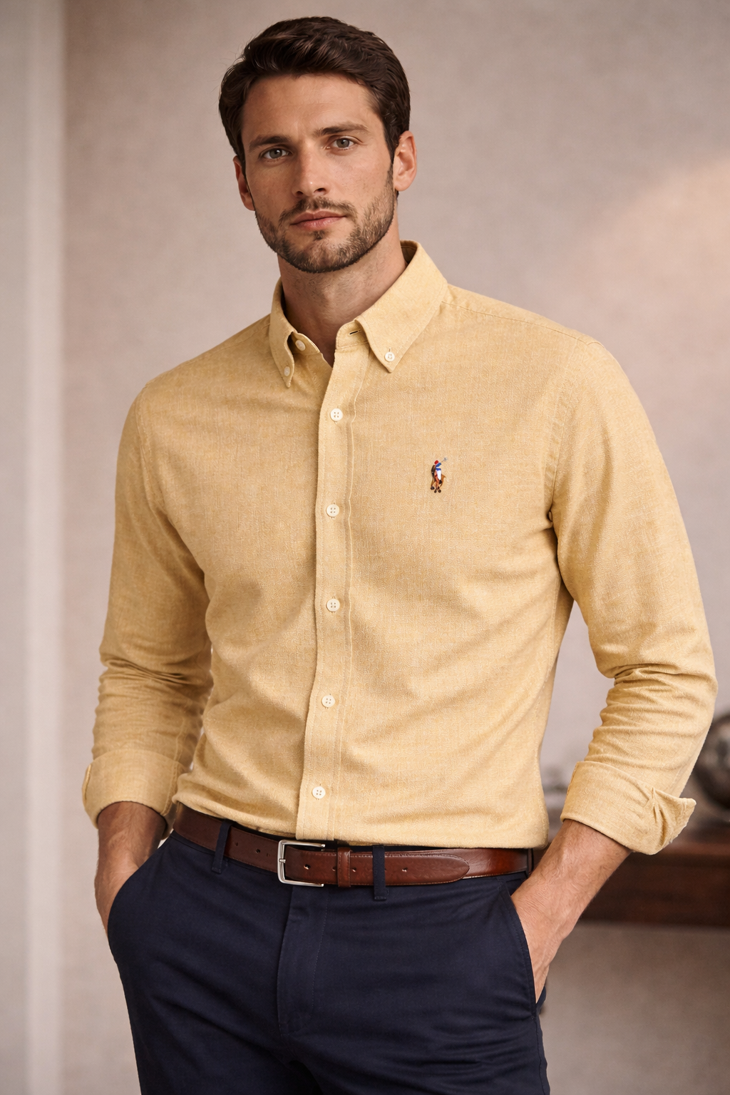 Polo Ralph Lauren Slim Fit Shirt – Soft Yellow