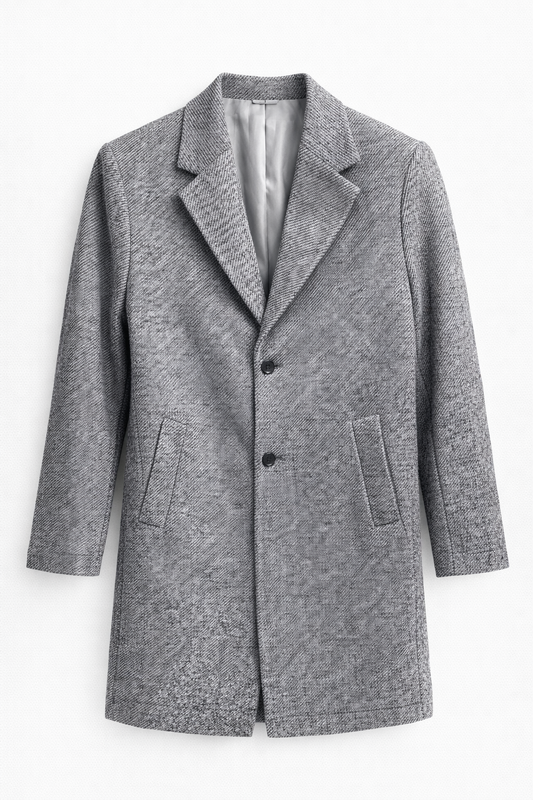 Moss London Grey Wool Coat