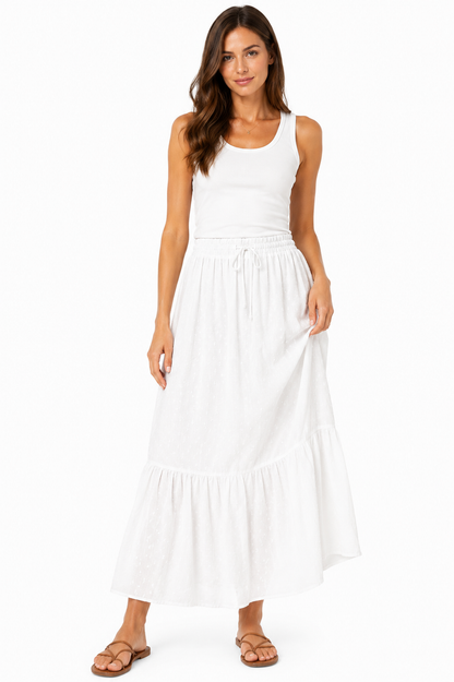 Vero Moda – Textured Tiered Maxi Skirt