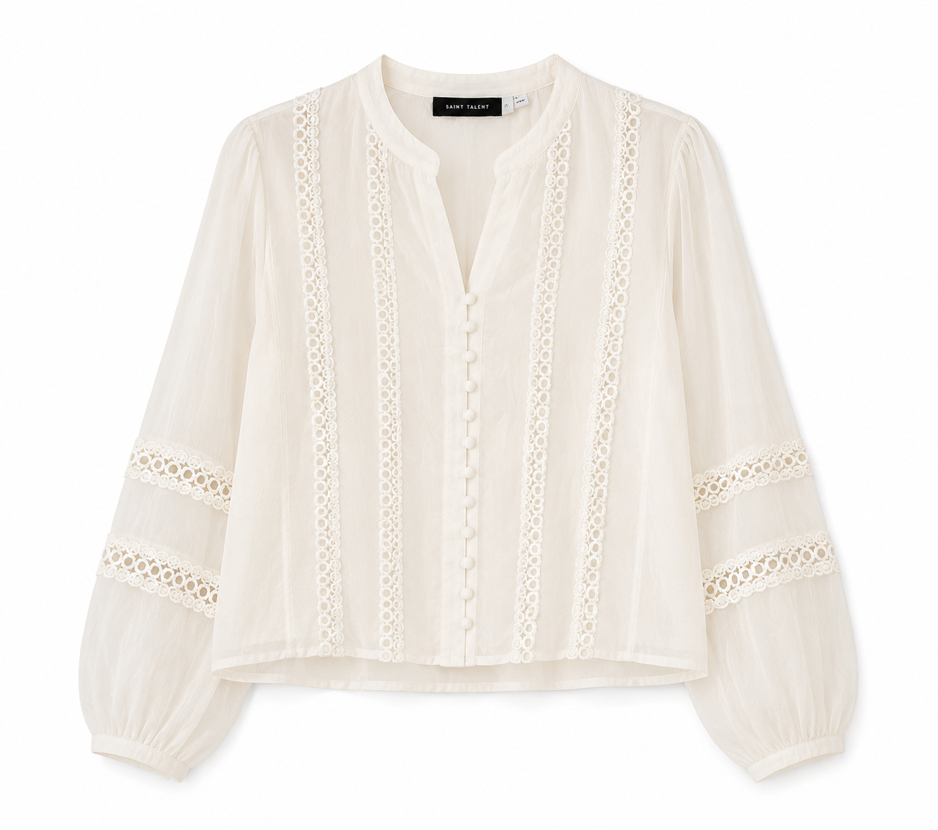 Mint Velvet – Lace Trim Sheer Blouse