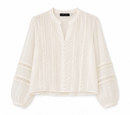 Mint Velvet – Lace Trim Sheer Blouse
