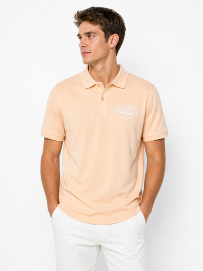 Classic Jack & Jones polo shirt in a soft peach