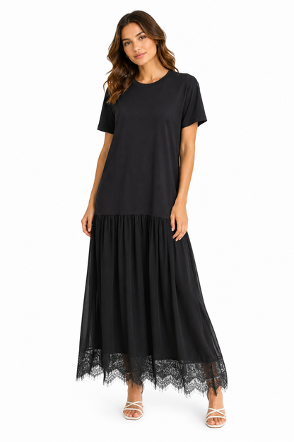Women's Lace Hem Maxi Dress – Product Description
