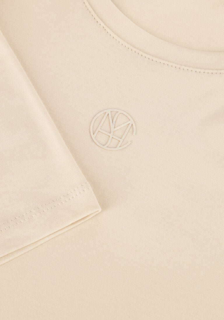 MSCH Copenhagen Basic Logo T-Shirt – Beige