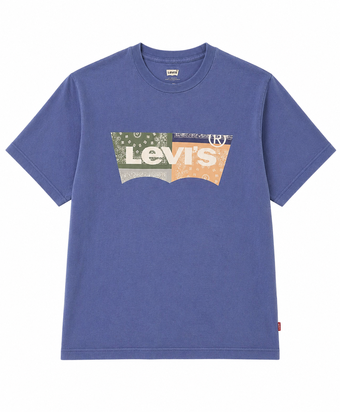 Levi’s Blue Graphic T-Shirt (Multi-Color Batwing Logo)