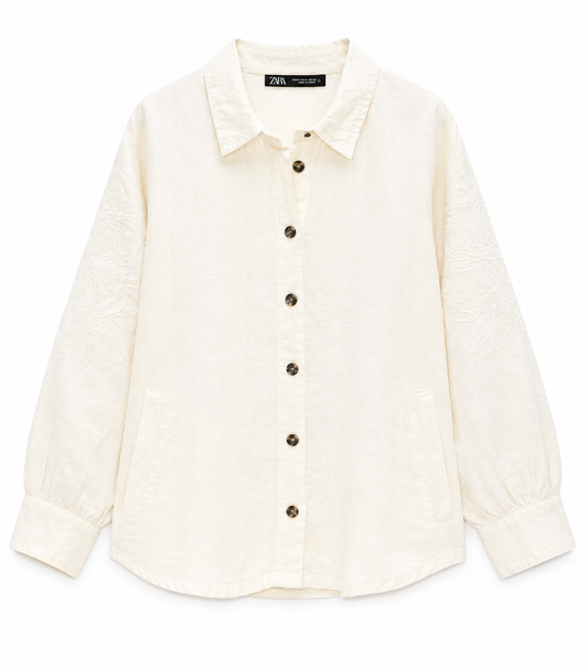 Signature – Embroidered Linen Blend Shirt
