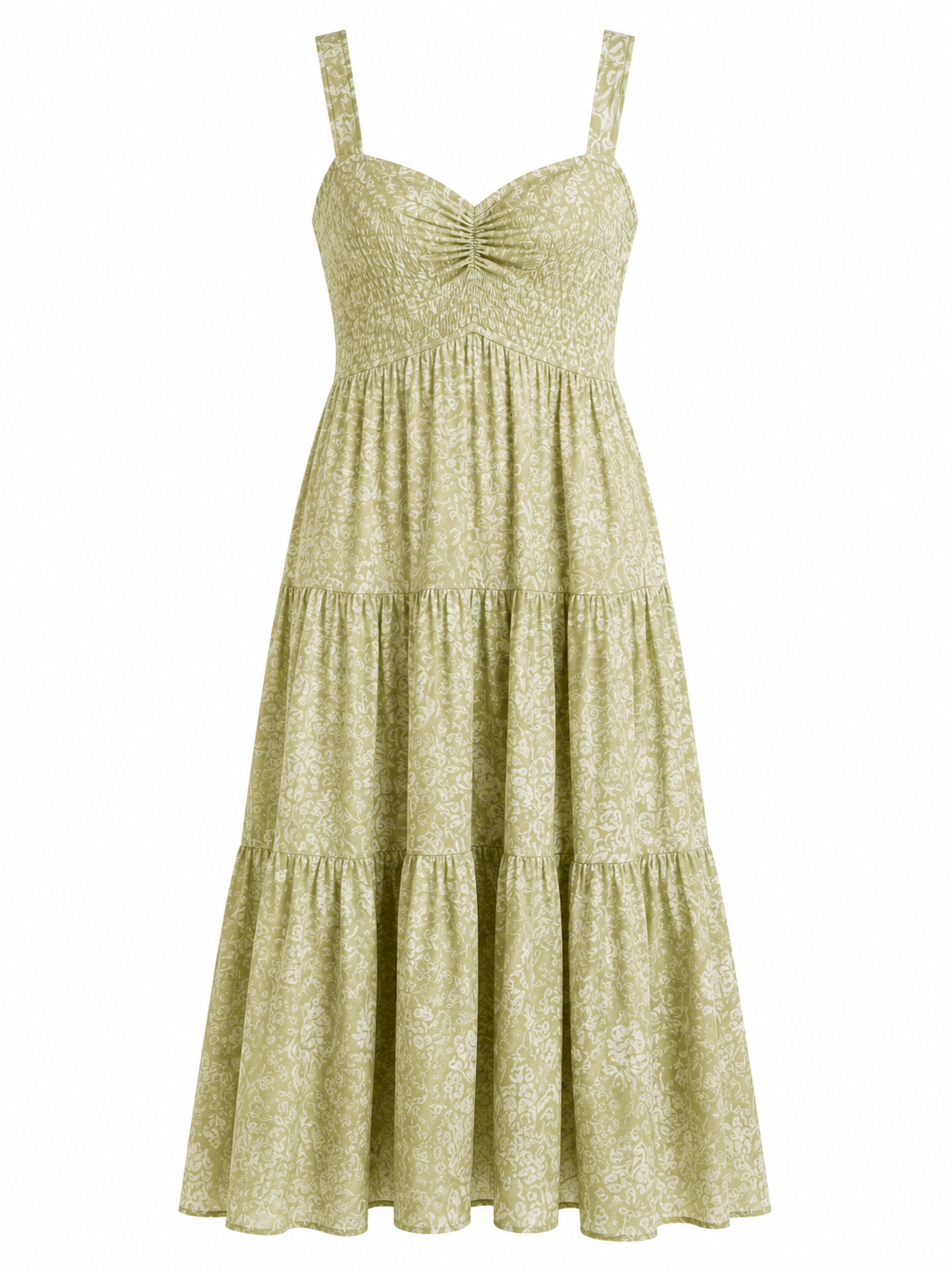 American Eagle Printed Tiered Midi Dress