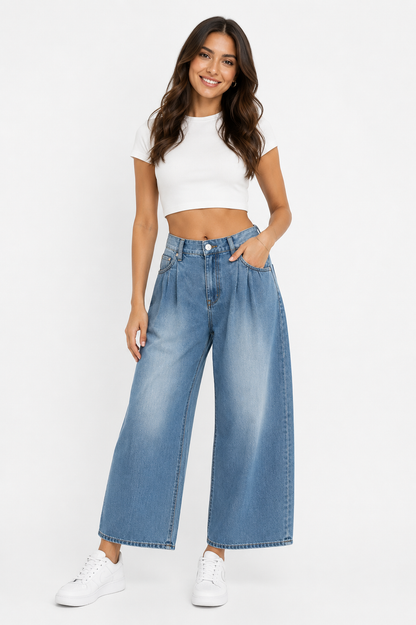 Bonprix Pleated Wide Leg Jeans