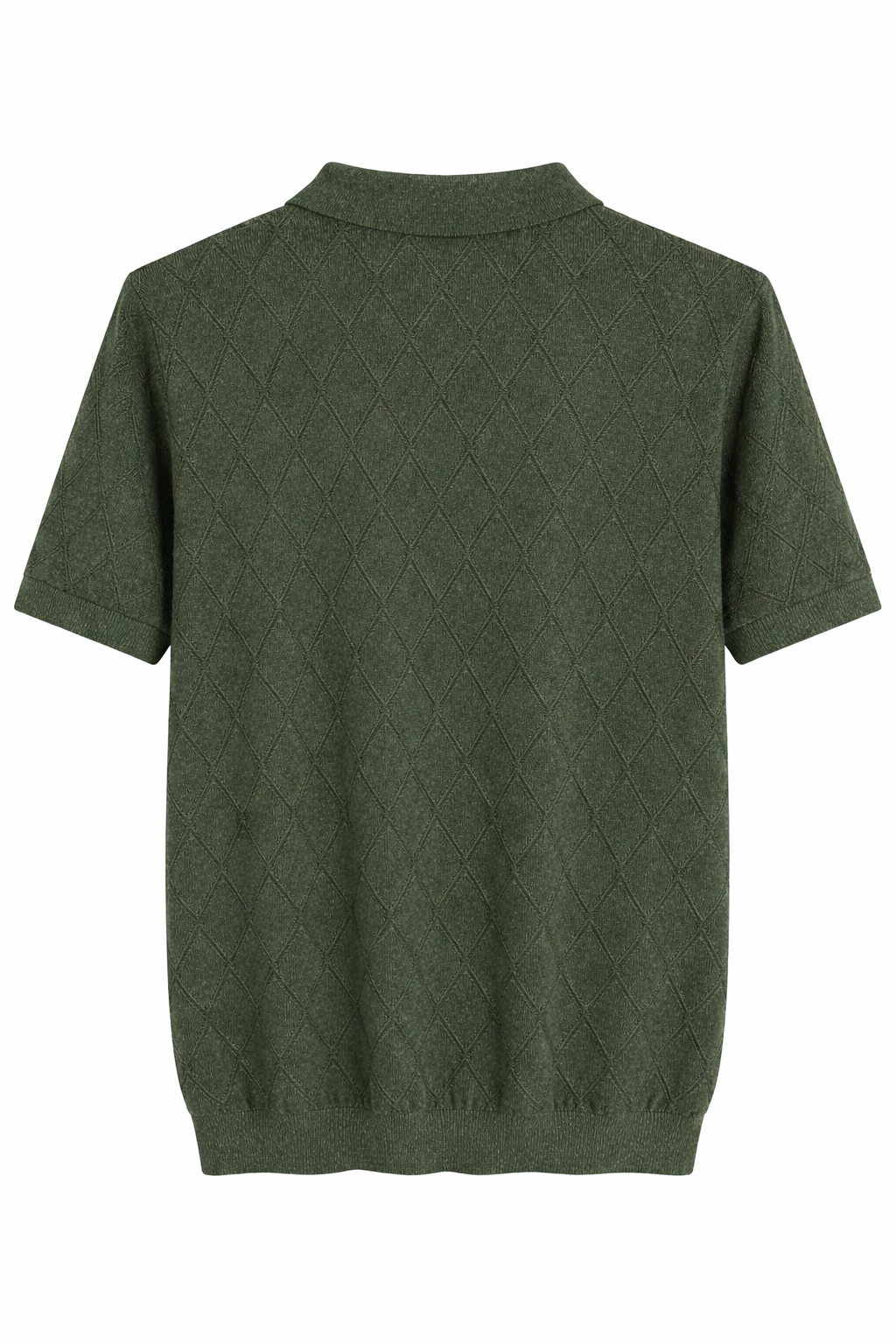 Ted Baker London Textured Knit Polo – Olive Green