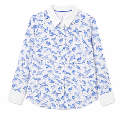 Joules – Bird Print Button-Up Shirt