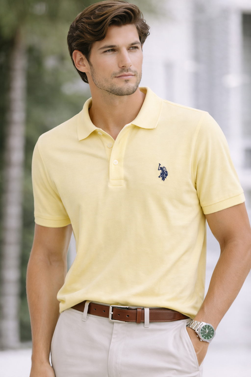 U.S. Polo Assn. Classic Polo Shirt – Pastel Yellow