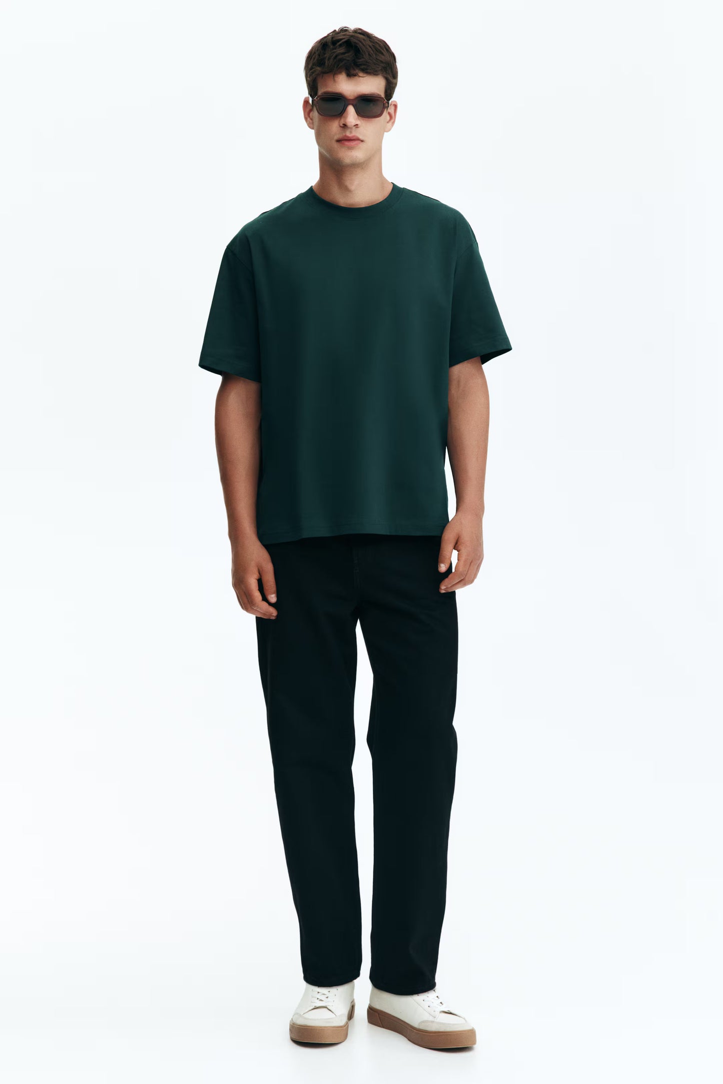 H&M Dark Green Oversized T-Shirt