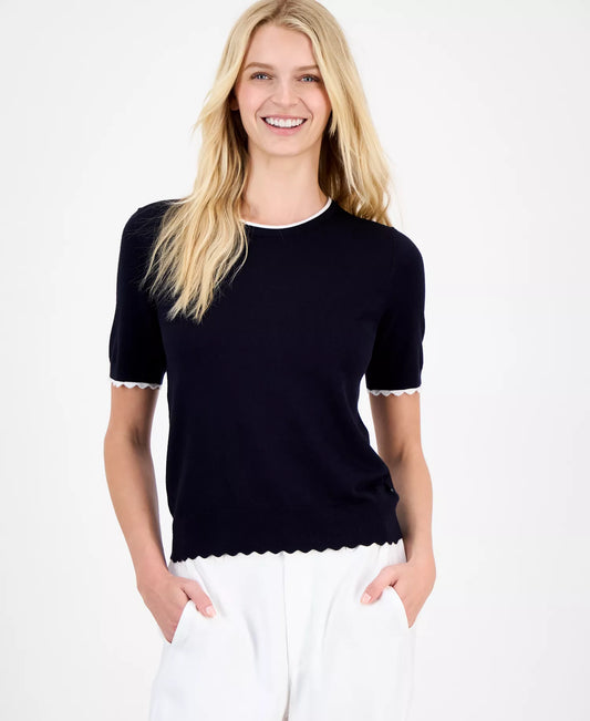 Nautica Navy Blue Blouse