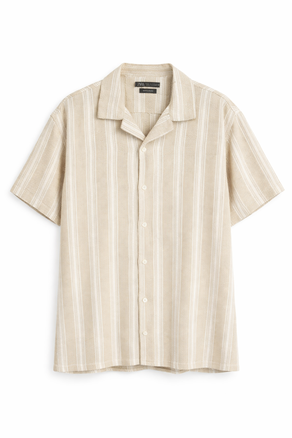 ZARA Oversized Textured Stripe Shirt