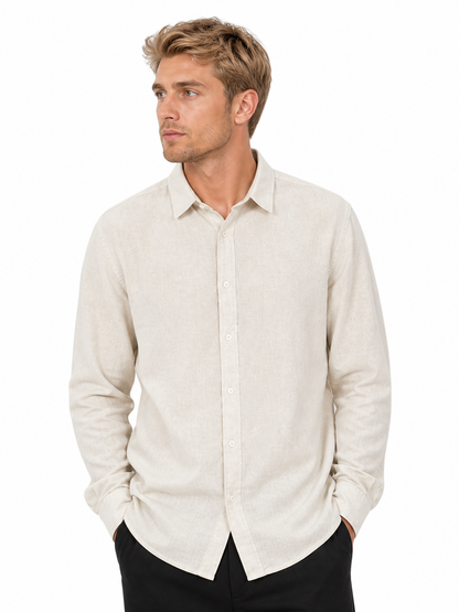 C&A Linen Shirt – Light Beige / Natural Tone
