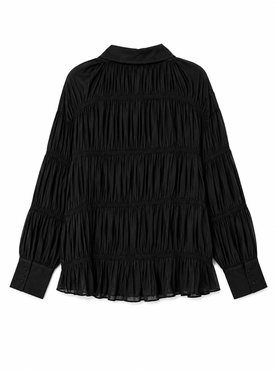 ZARA Gathered Tiered Shirt