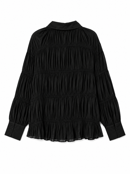 ZARA Gathered Tiered Shirt