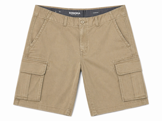 Sonoma Cargo Shorts – Khaki / Beige (Relaxed Utility Style)