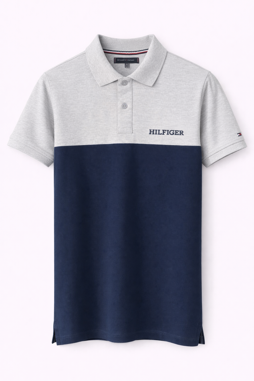 Tommy Hilfiger Color block Polo (Grey & Navy)