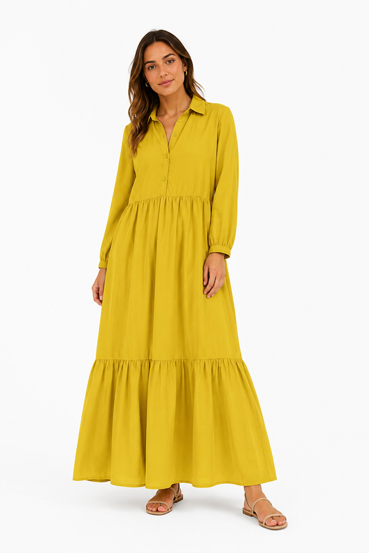 Sfera Basic Tiered Maxi Dress – Product Description