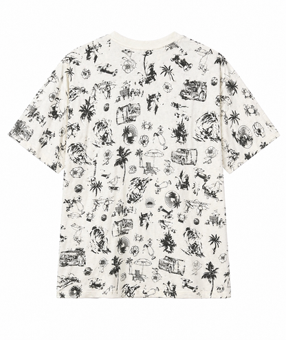 Levi’s All-Over Print Graphic T-Shirt (Beach Theme)