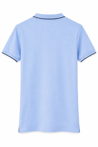 Calvin Klein Women’s Polo Shirt (Light Blue – Logo Patch)
