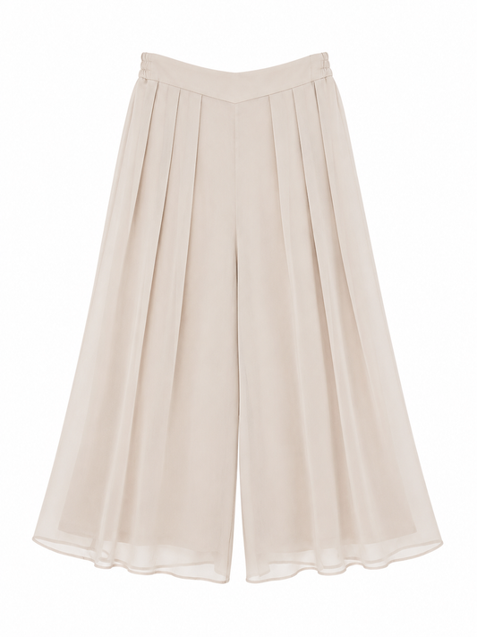 W's Chiffon Wide-Leg Pants – Product Description
