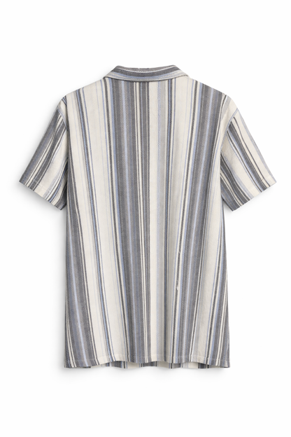 ZARA Oversized Textured Stripe Shirt